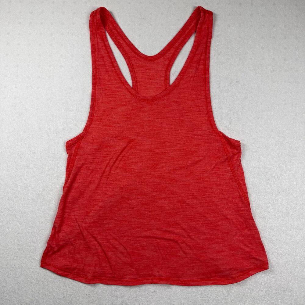 Lululemon Essential Tank Women’s Size 4 Red Orange Heathered Racerback Yoga